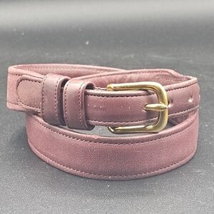 Coach Elegant Burgundy Leather Belt | Small 26